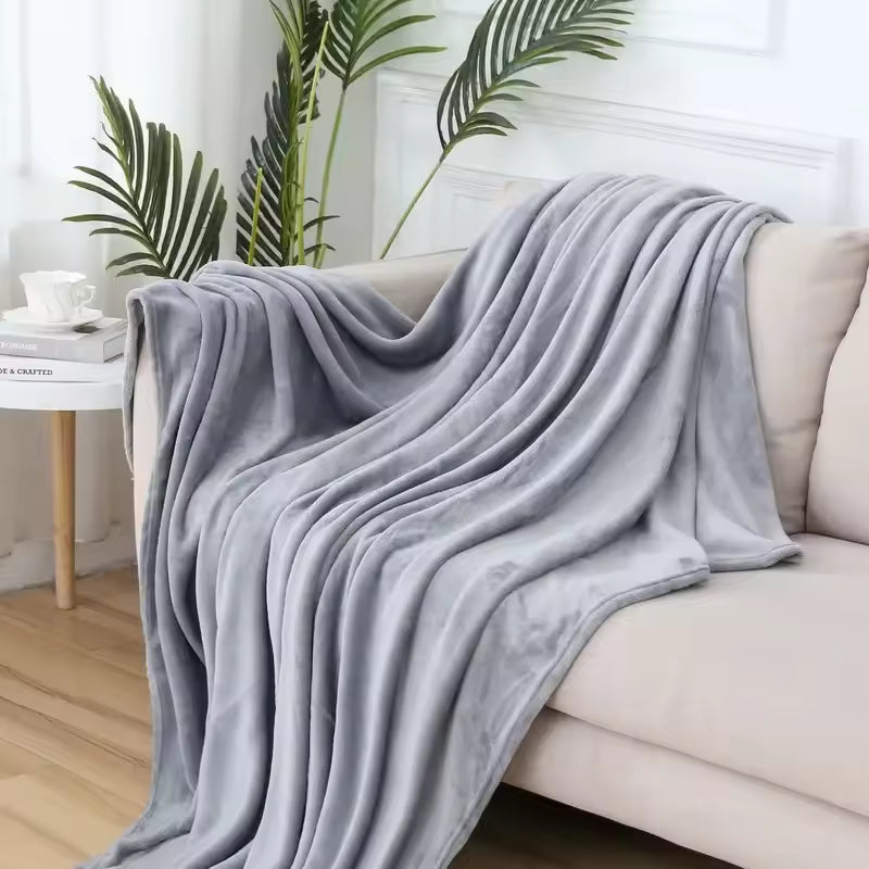Faux Fur Sherpa Throw Blanket