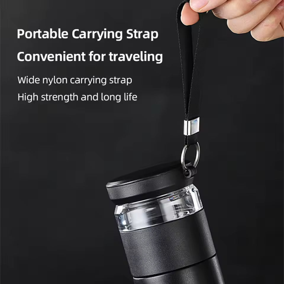 500ml Tea Infuser Vacuum Flask Stainless Steel Insulated Cup with Independent Tea Storage