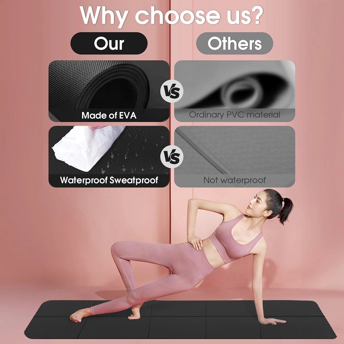 Non-Slip Yoga & Exercise Mat (6mm)